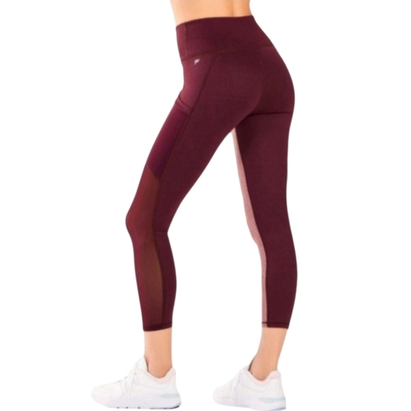 New Fabletics Two-Tone High Waisted Heather Leggings - Picture 3 of 10